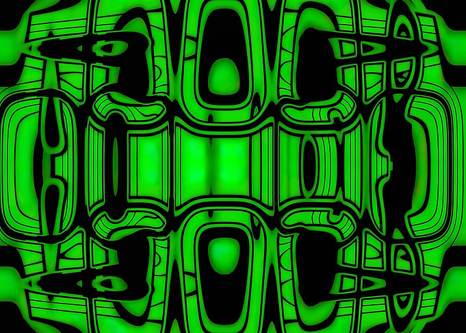 Hippie hipster green patte