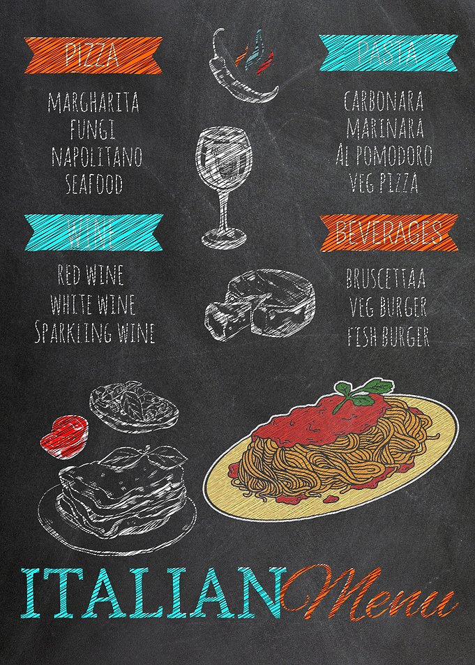 Spaghetti Pasta Food Menu