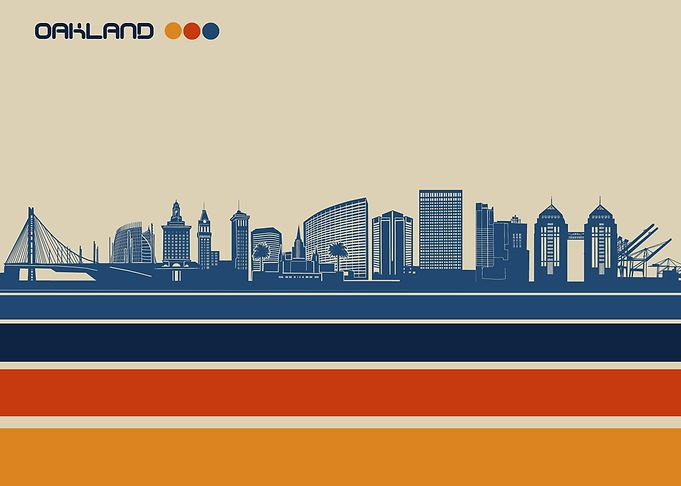 oakland skyline retro 3