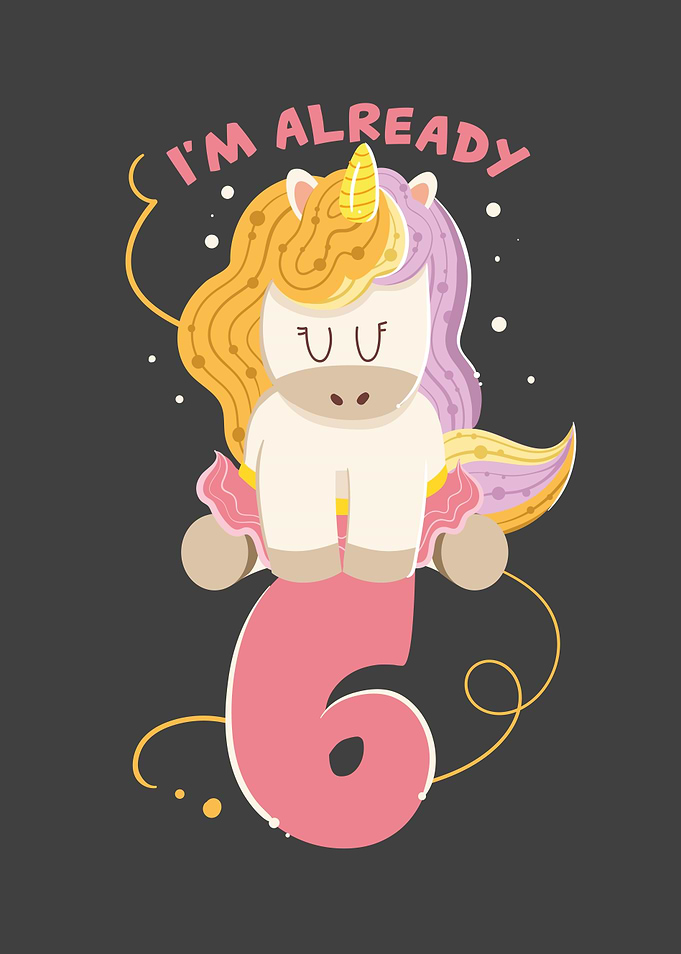Unicorn Kids 6th Birthday