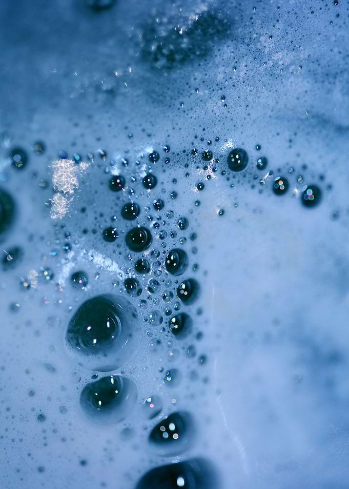 Bubbles wet wall poster