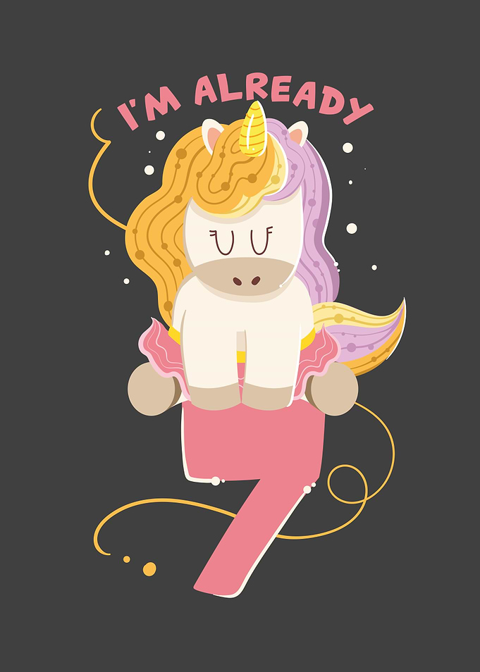 Unicorn Kids 7th Birthday