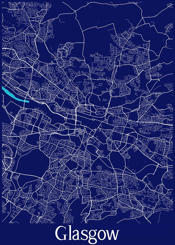 Glasgow Scotland Map