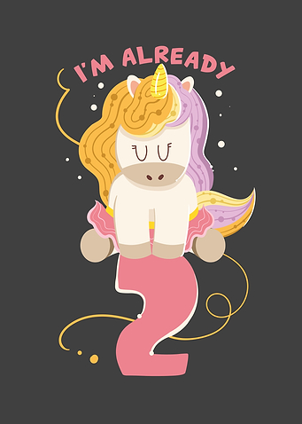 Unicorn Kids 2nd Birthday