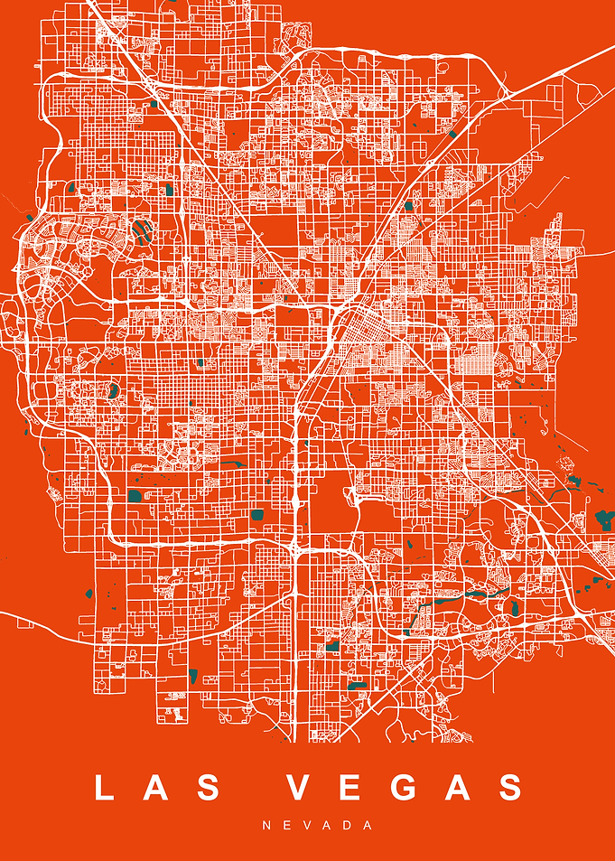LAS VEGAS Art Map USA