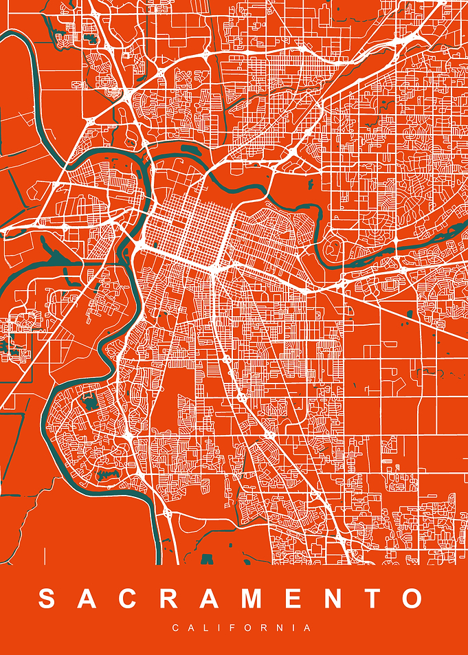 SACRAMENTO Art Map USA