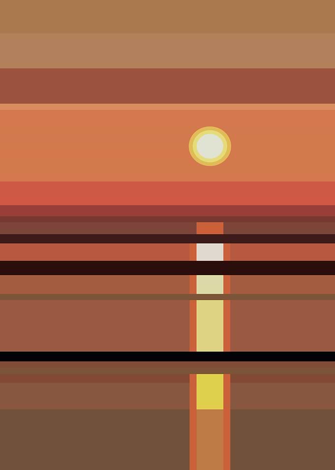 sunset on the beach