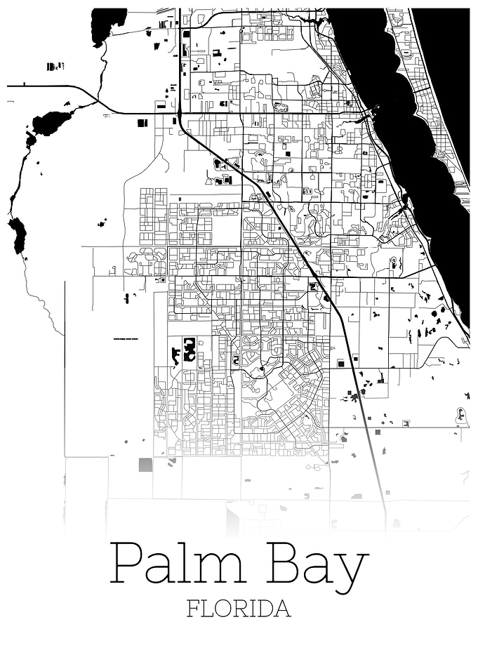 Palm Bay Florida city map