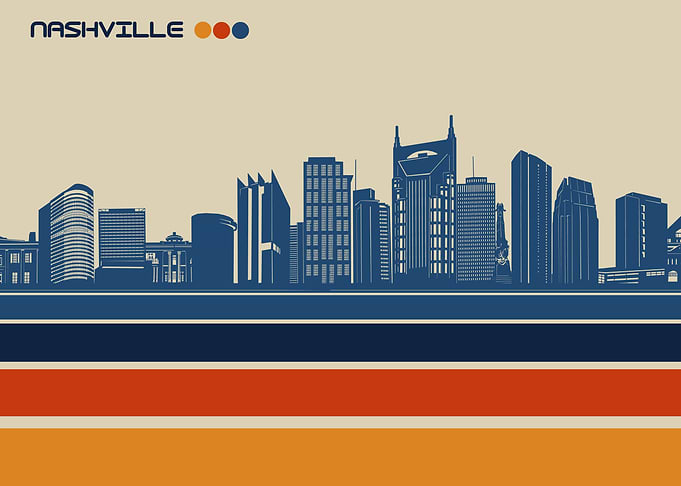 nashville skyline retro 3
