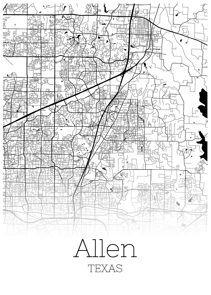 Allen Texas city map