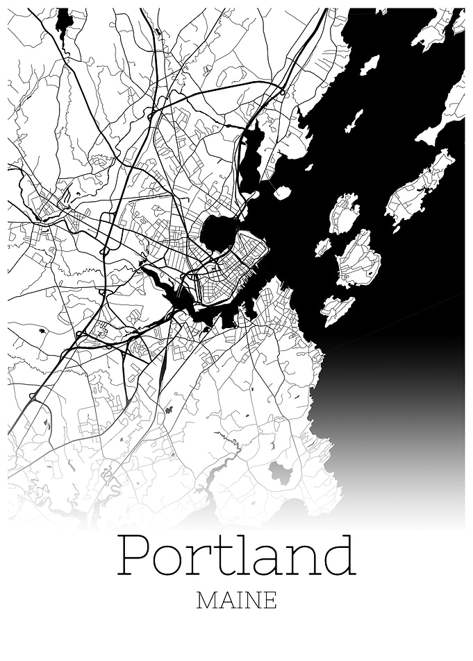 Portland Maine city map