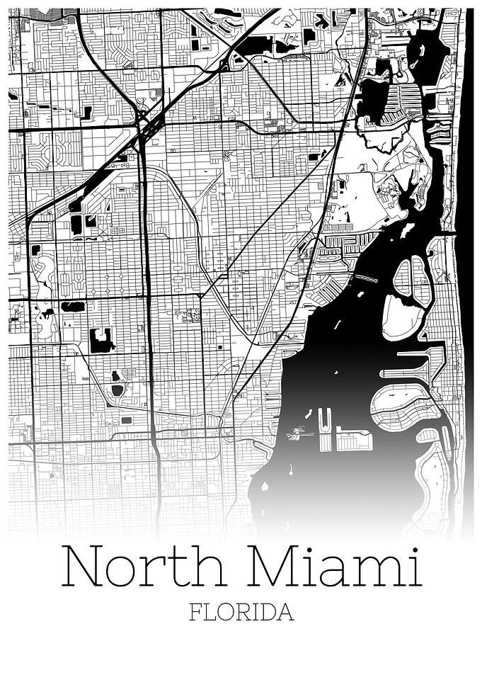 North Miami Florida map