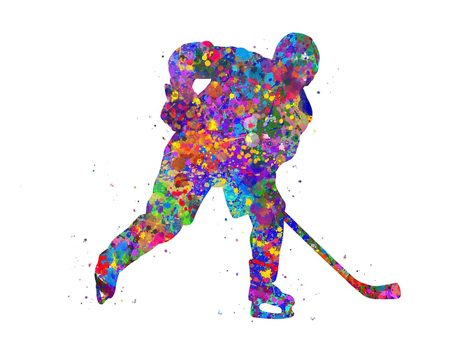Ice hockey player man