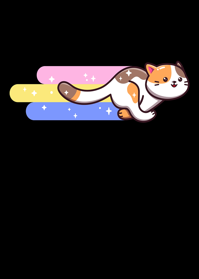 Funny Cat Rainbow Kawaii