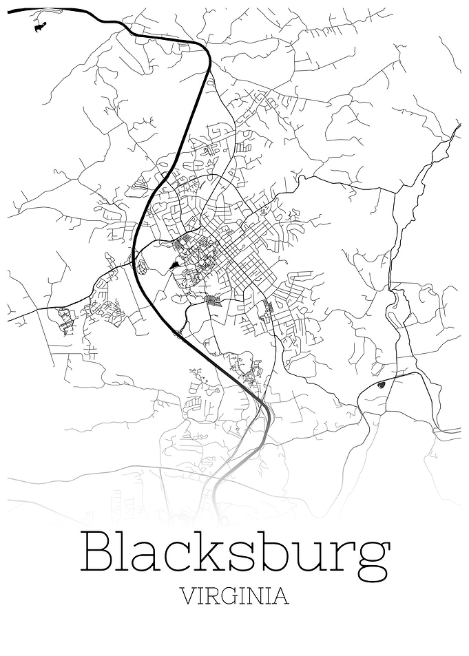 Blacksburg Vitginia map