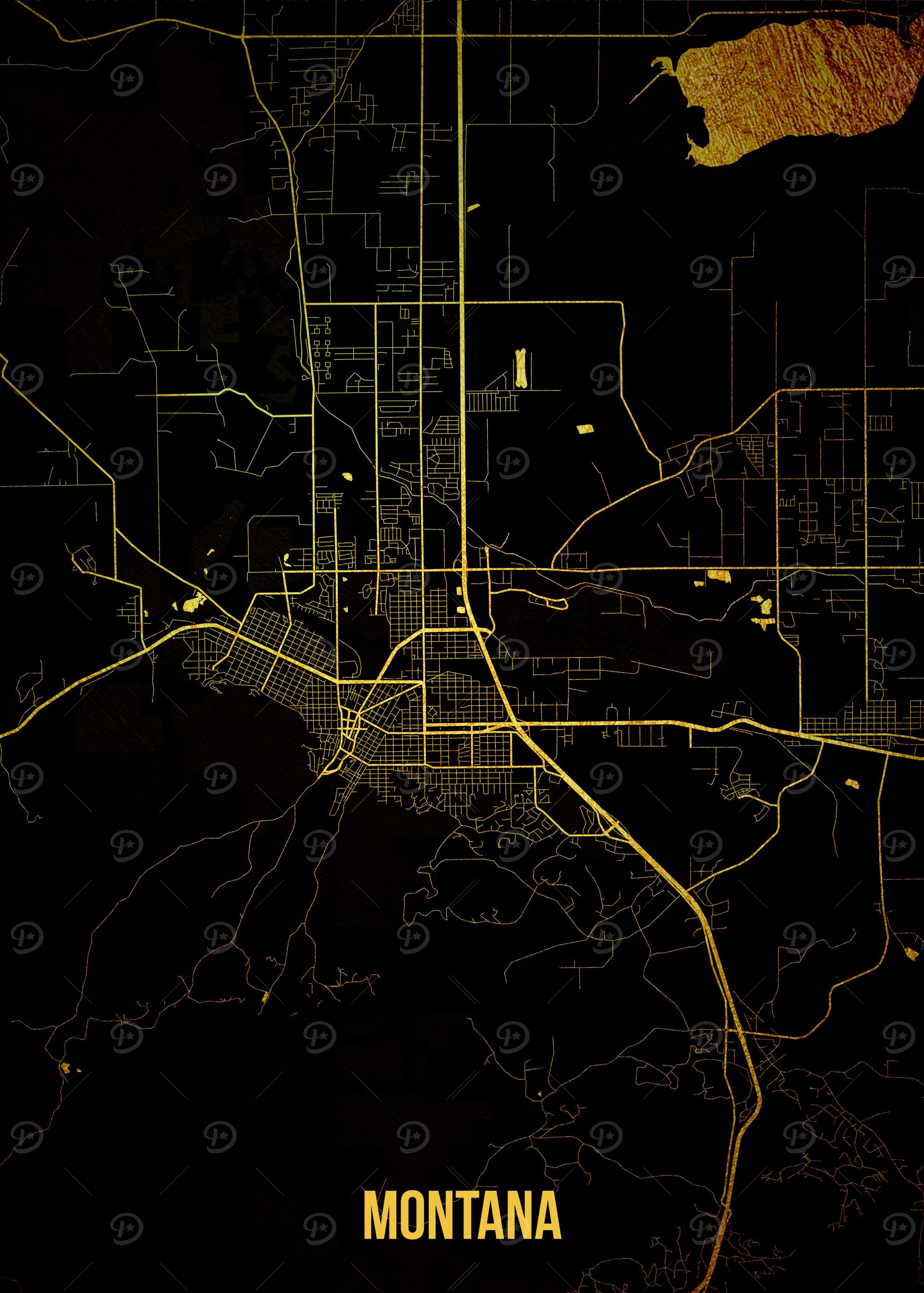 Montana gold map