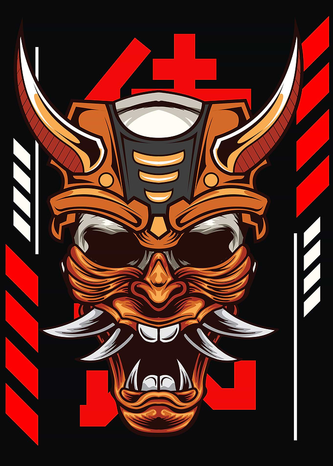 Ronin Mask Illustration 04
