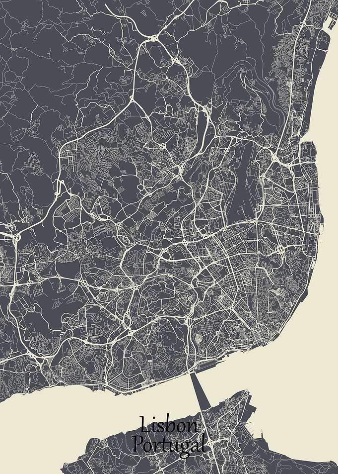 Lisbon Map Portugal