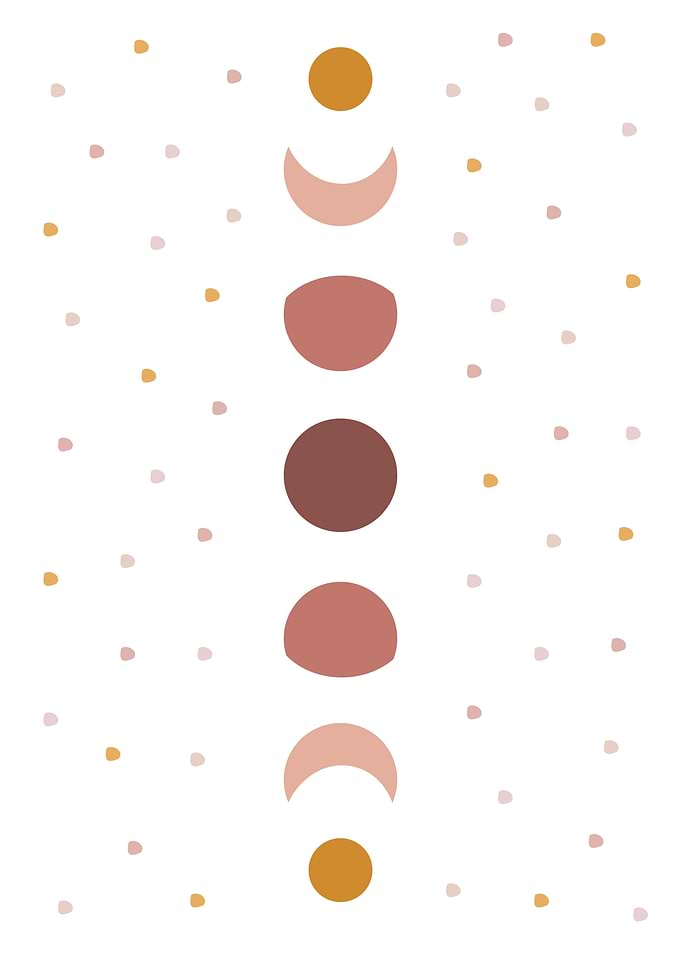 Moon Phases Modern Art 1