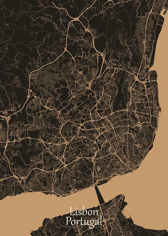 Lisbon Map Portugal