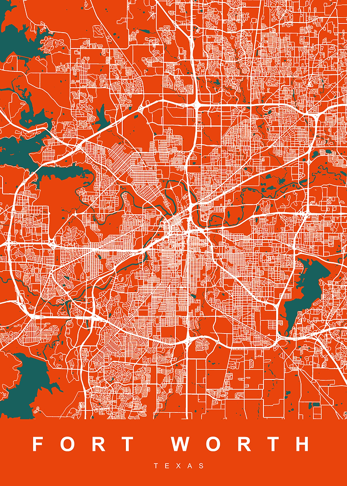 FORT WORTH Art Map Texas