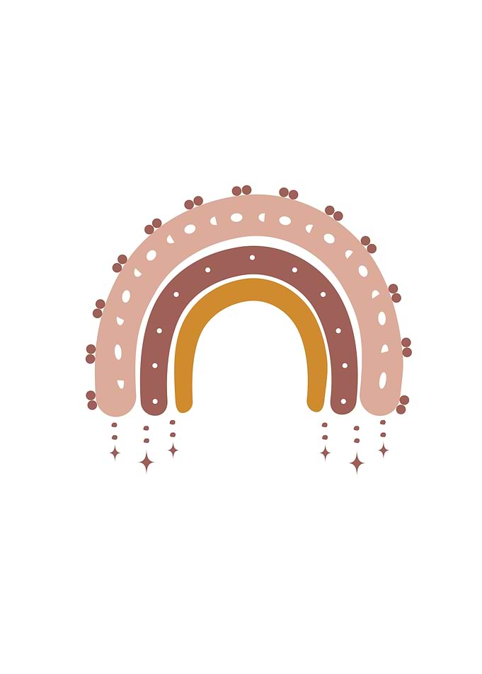 Rainbow bow modern art