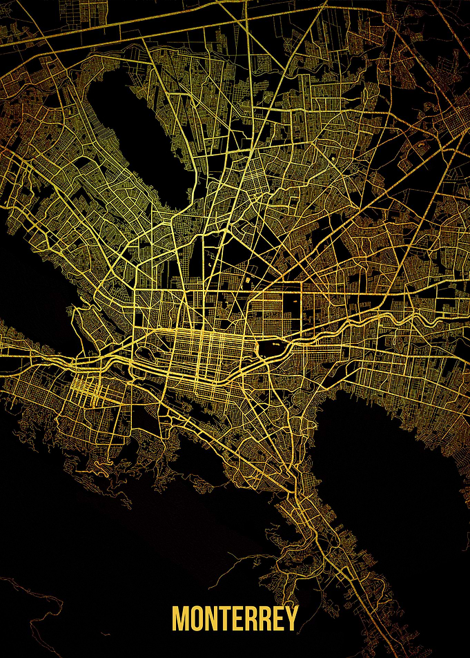 Monterrey gold map