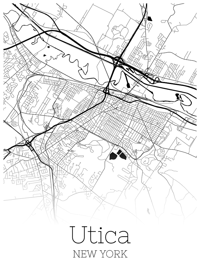 Utica New York city map