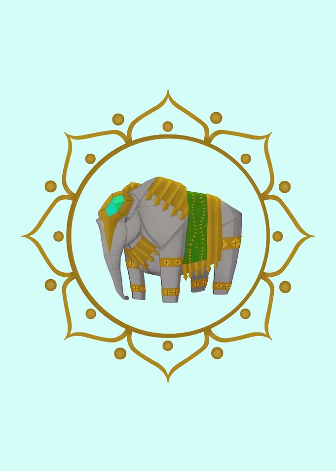 Origami Hindu Elephant