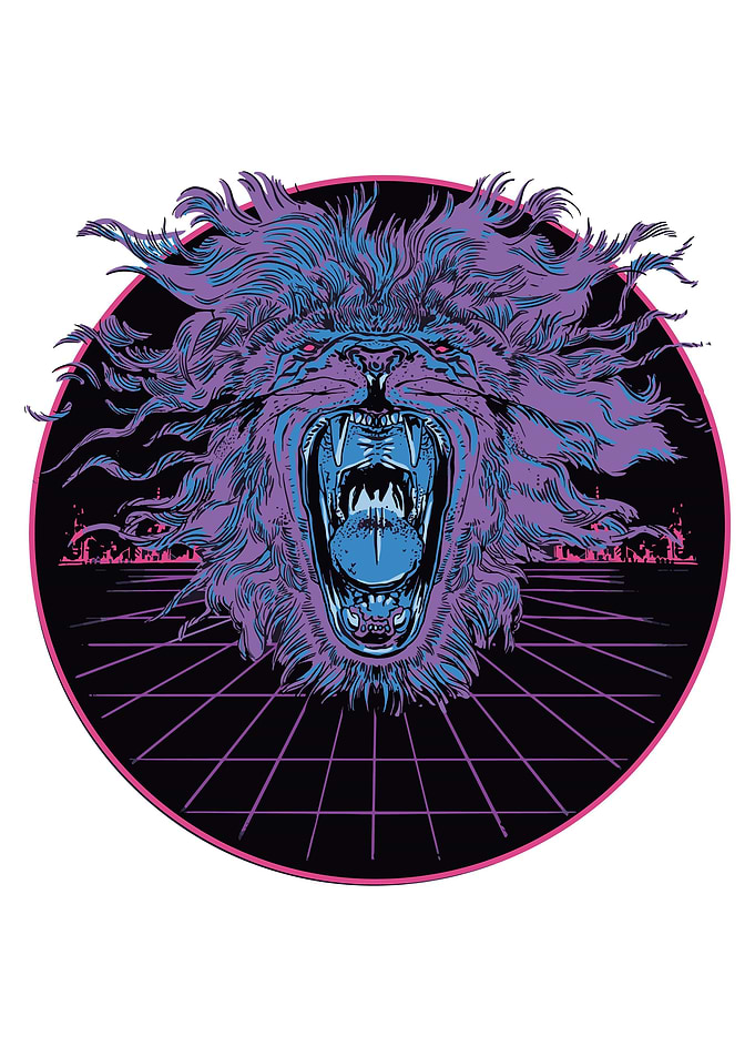 Lion Vaporwave