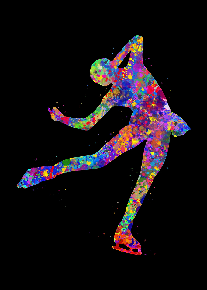 Ice skater watercolor