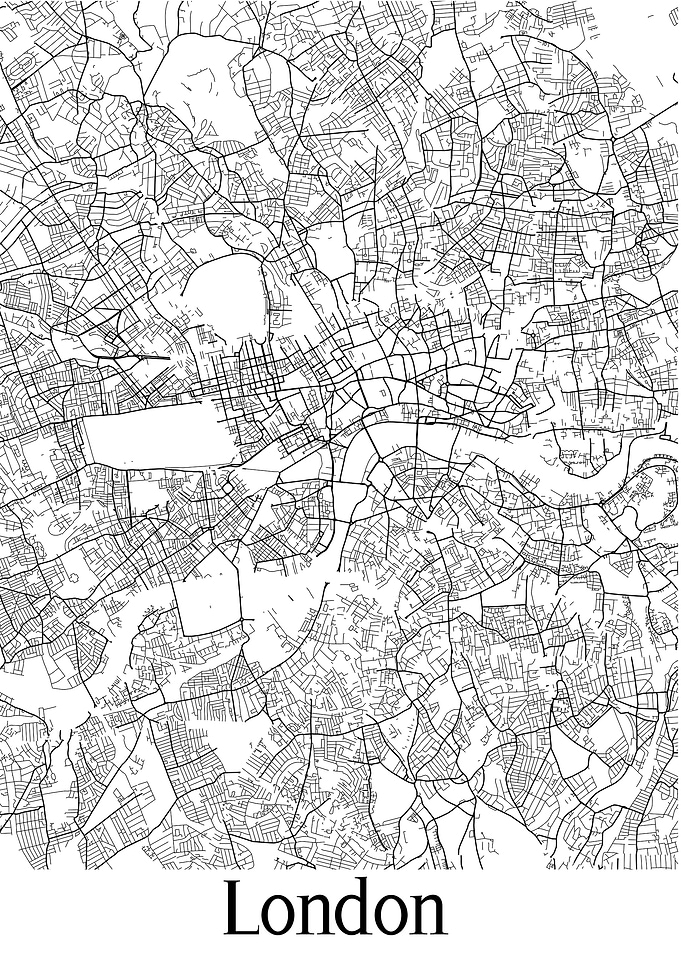 London England City Map