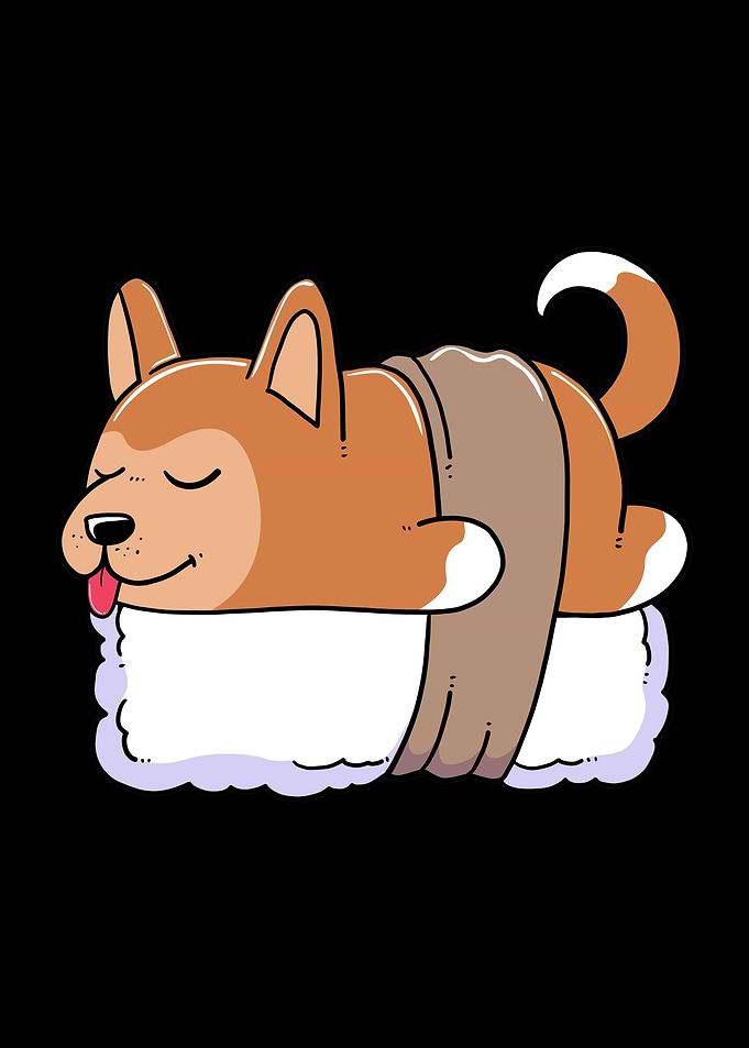 Shiba Inu Dog Sushi