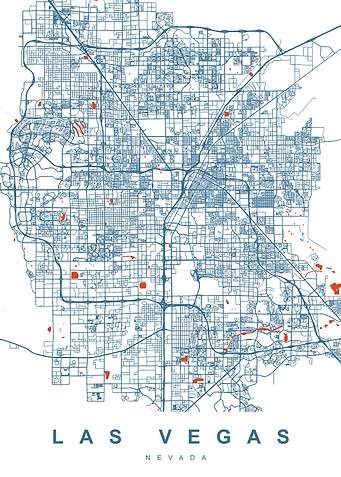 LAS VEGAS Art Map Nevada