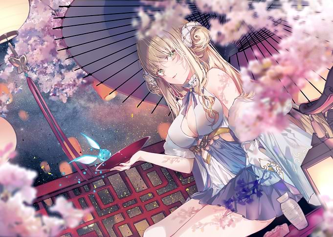 Girl and sakura