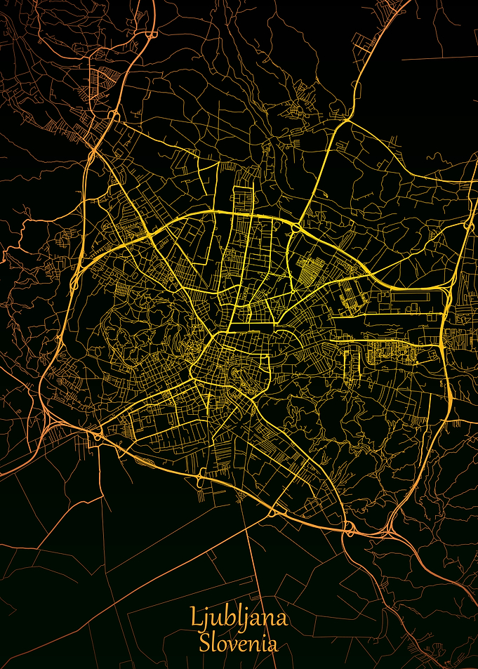 Ljubljana Map Slovenia