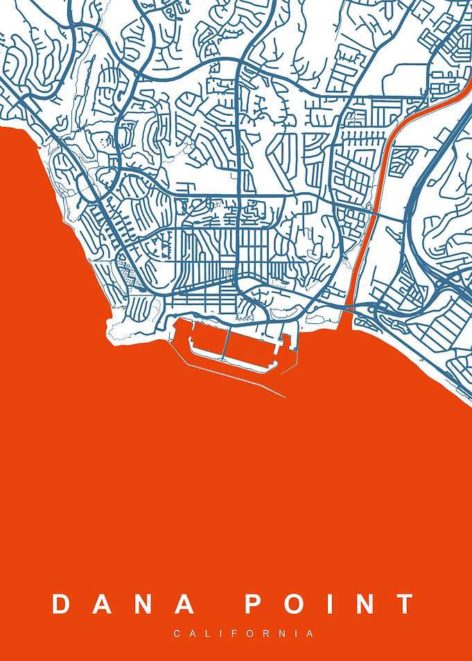 DANA POINT Art Map USA