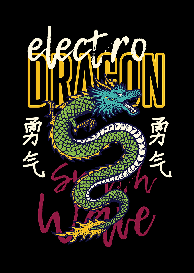 Synthwave Electro Dragon