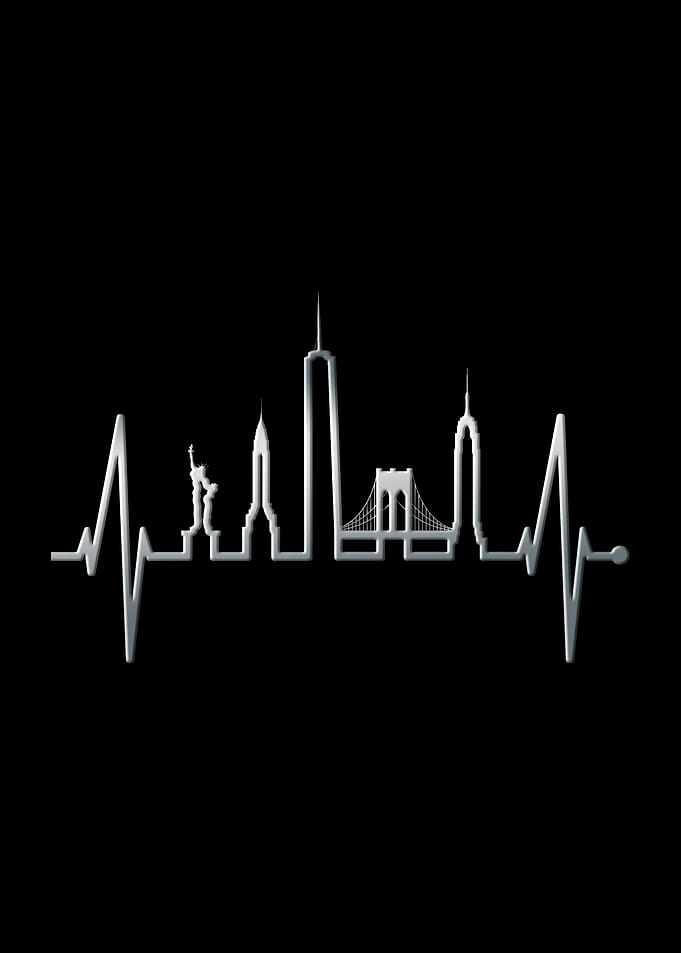 New York Skyline Heartbeat