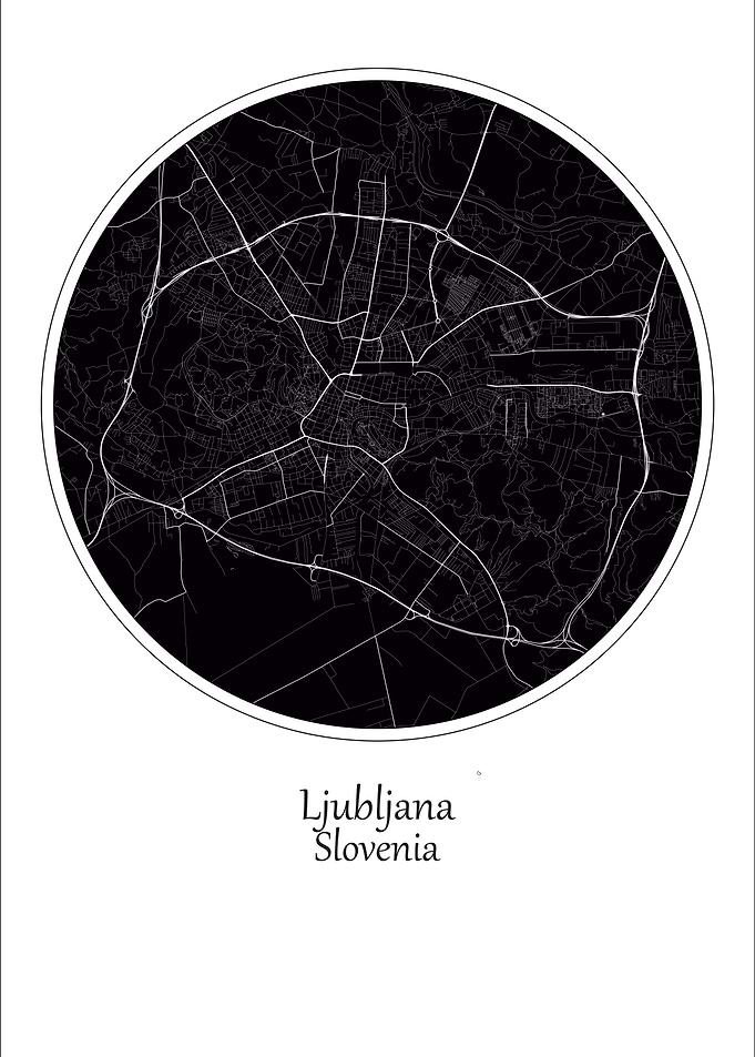 Ljubljana Map Slovenia