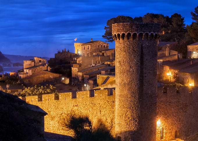 Medieval Town At Night