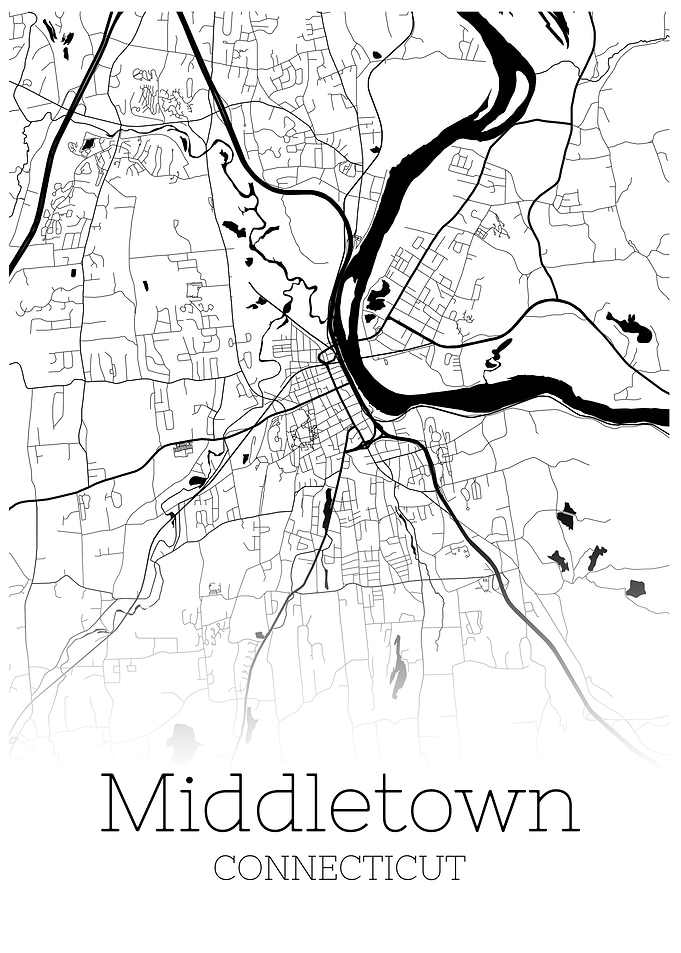Middletown Connecticut map