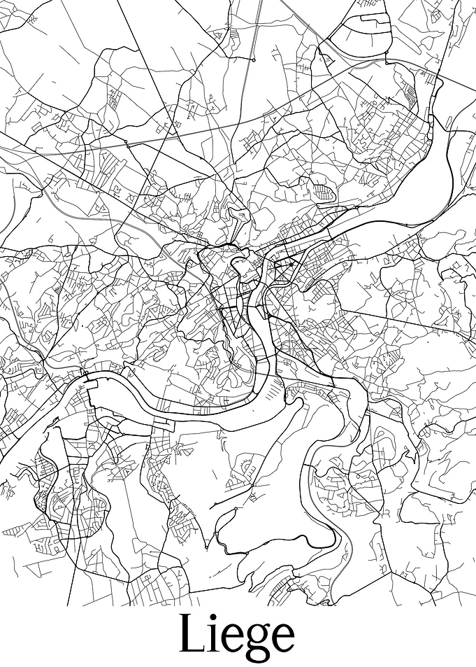 Liege Belgium City Map