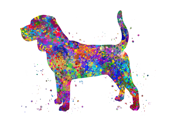 Beagle dog watercolor