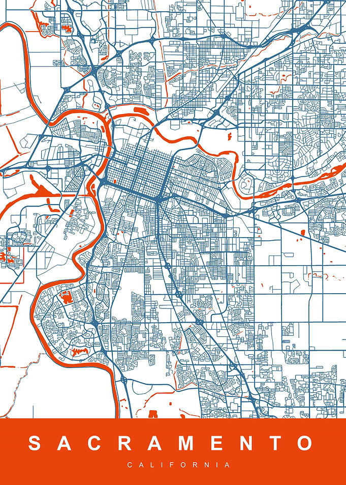 SACRAMENTO Art Map USA