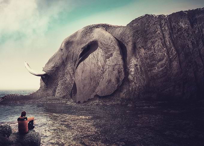 Stone elephant 2