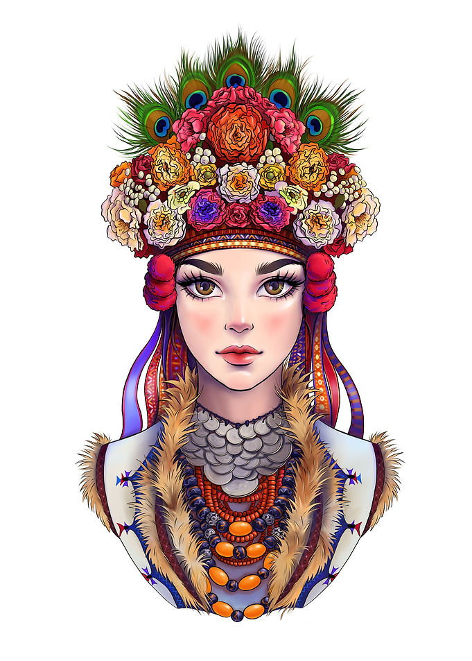 Girl in wreath