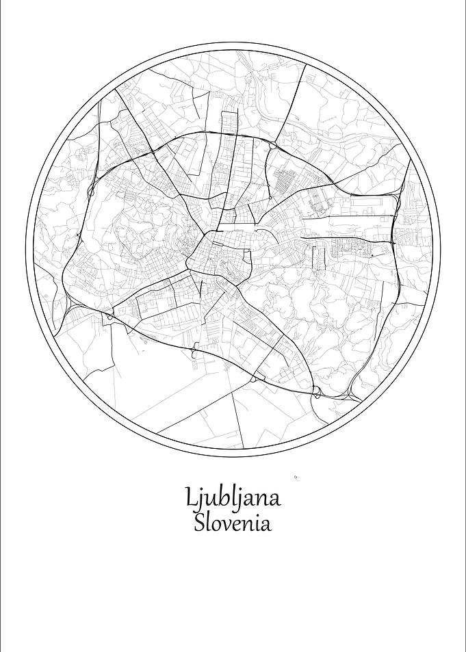 Ljubljana Map Slovenia