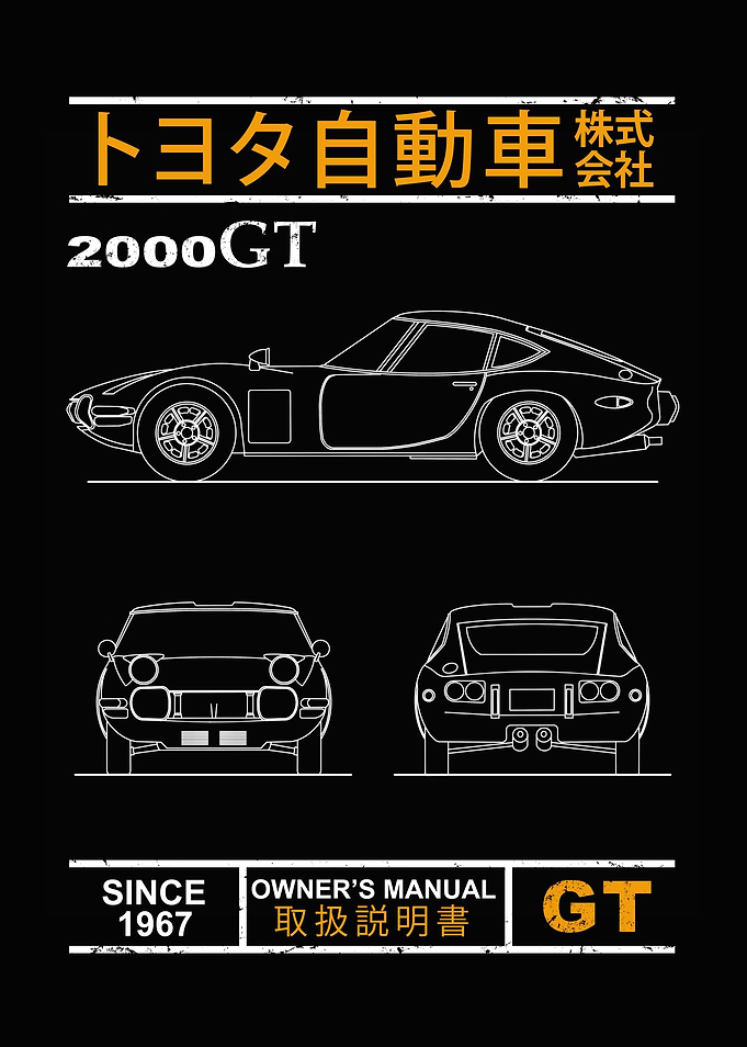 Blueprint of the 2000GT