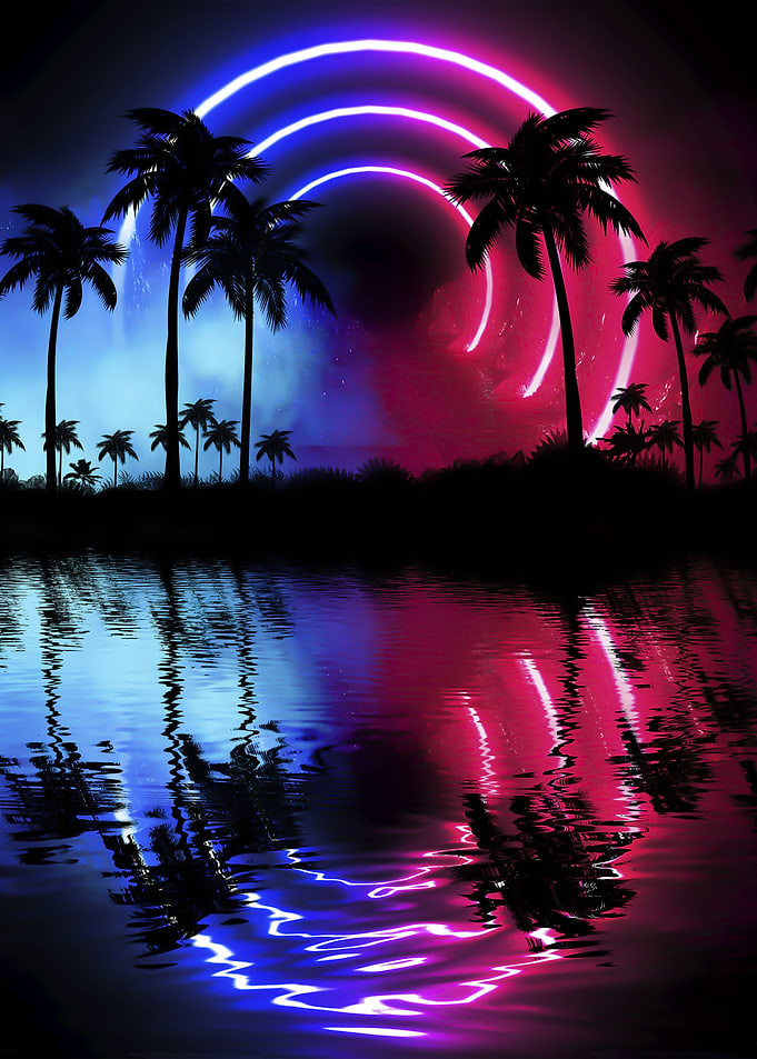 Neon landscape Palms Arc